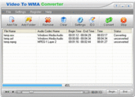 Video To WMA Converter screenshot